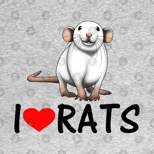 I LOVE RATS - White by YashaSnow